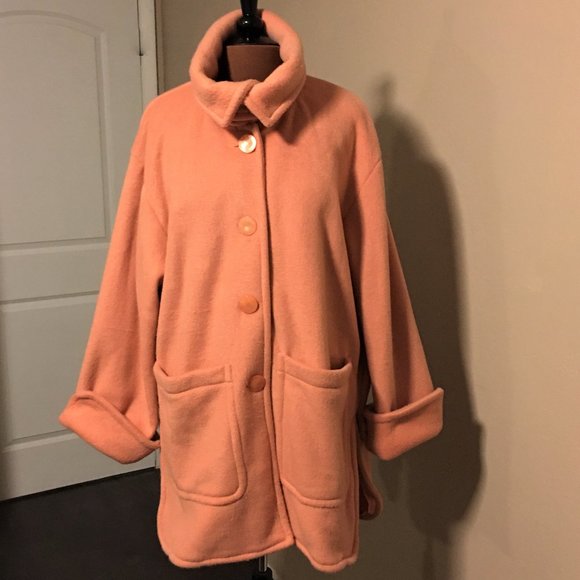NORTHERN STYLE Oversized Peach Fleece Jacket - Picture 2 of 12